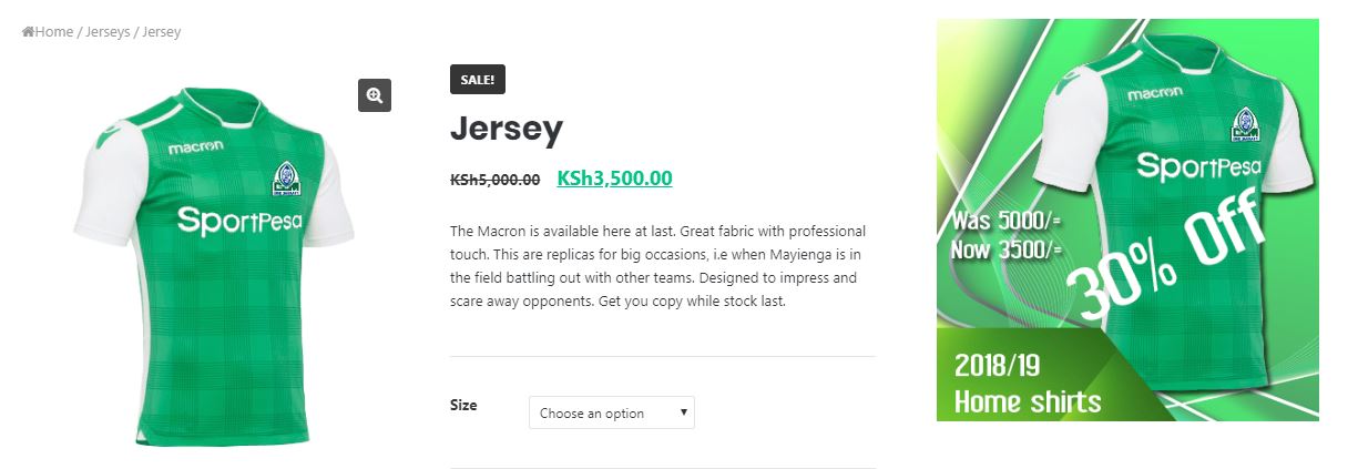 gor mahia jersey price