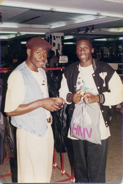 Ottamax with another former Gor Mahia player Tom Odhiambo in London in 1996